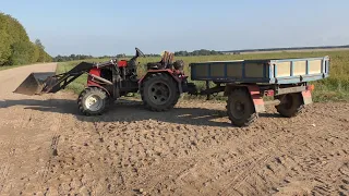 Self-made tractor "ZUBR" with loader. Review and test drive