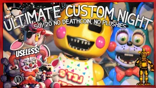 THE CURSE'S BROKEN!!! UCN 50/20 Mode No Plushies, No Death Coin Completed!!! | FreddyGamePlayer