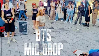 K-POP IN PUBLIC | ONE TAKE, Dance Busking BTS (방탄소년단) - '' MIC DROP " 외국인 댄서 Rina Chon/ #홍대버스킹