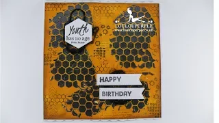 Mixed Media Cards Using Stencils, Paste and Embossing Powder.