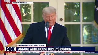 AMERICA FIRST: President Trump Pardons Turkey at White House | NewsNOW From FOX