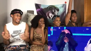 Africans react to BTS - Fake love ( stage mix)