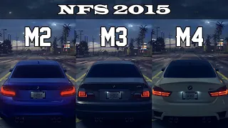 BMW M2 vs BMW M3 vs BMW M4 - NFS 2015 (Drag Race)