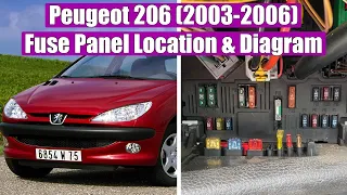 TUTORIAL: Peugeot 206 (2003-2006) fuse box and relay panel location and diagram (explanation)