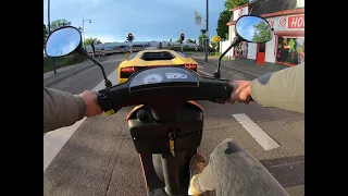 Spotting a Lamborghini Aventador S on my Zip SP 98