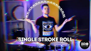 Как играть SINGLE STROKE ROLL - Дробь одиночными ударами.