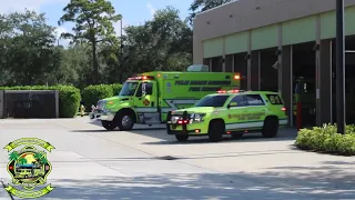 *Q2B* Palm Beach Gardens Fire Rescue Battalion Chief 61 and Rescue 61 Responding with Q2b!