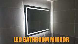 LED Bathroom Mirror with Touch Sensor and Demister Pad Unboxing and Setup