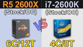 Ryzen 5 2600X vs i7-2600K | New Games Benchmarks