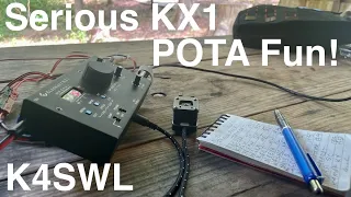 Breaking in my New-To-Me Elecraft KX1 during a POTA activation!