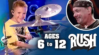 RUSH Drum Cover Tribute (age 6 to 12) Kid Drummer