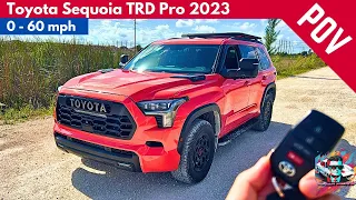 Toyota Sequoia TRD Pro 2023 // Exhaust Sound & 0 - 60 [POV - 4K]