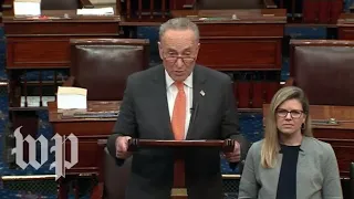 Schumer speaks on Senate floor after McConnell objects to witnesses at impeachment Senate trial