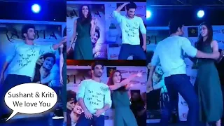 Sushant Singh & Kriti Sanon Crazy Dance on Main Tera Boyfriend Song At Kolkata city centre