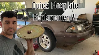 Flexplate Replacement Without Removing Transmission, Long Tube Headers & Exhaust - It's Possible!