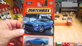 2019 Ford Mustang Coupe 2021 Matchbox Toy Muscle Car Unboxing and Review - Metallic Blue Mustang GT