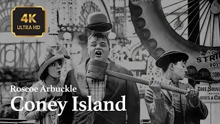 Coney Island (1917) - Roscoe Arbuckle, Buster Keaton, Al St. John [Enhanced / 4k / 60fps]