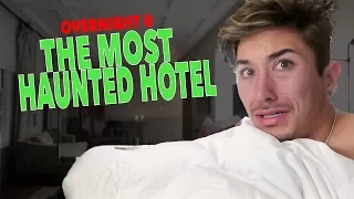 OVERNIGHT AT THE MOST HAUNTED HOTEL [ALONE]... (REALLY CREEPY)