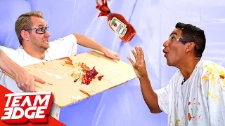 Condiment Bottle Flip Challenge!!