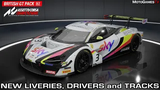 Assetto Corsa Competizione - New Liveries, Drivers and Tracks from British GT Pack DLC