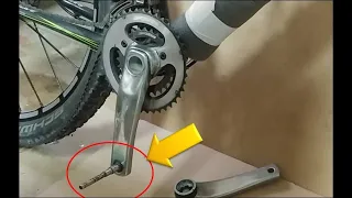 1/3: Pedal mit defektem Gewinde abmontieren.  Pedalgewinde reparieren. Fahrrad Kurbel reparieren.
