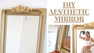 DIY GOLD MIRROR  * VERY AESTHETIC * HOW TO - PARISIAN HOME