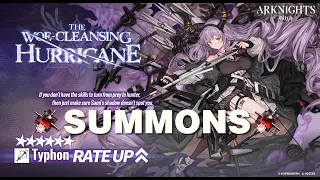 Arknights Summoning on The Woe Cleansing Hurricane Banner