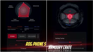 My settings Armoury Crate on My Asus ROG PHONE 5