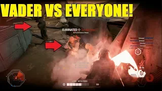 Star Wars Battlefront 2 - VADER VS EVERYONE ON THE OBJECTIVE! XD