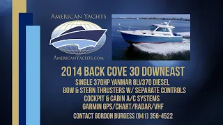 SOLD - 2014 Back Cove 30 Downeast By American Marine Yachts
