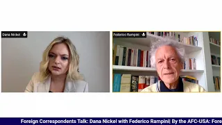 Foreign Press Correspondents Talk: with Federico Rampini