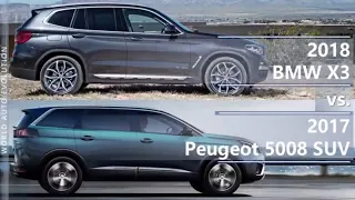 2018 BMW X3 vs 2017 Peugeot 5008 SUV (technical comparison)