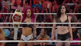 WWE Sasha Banks returns and faced Charlotte [RAW 06/20/16]