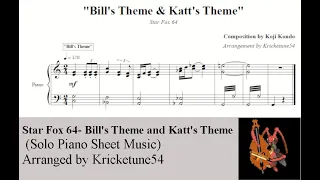 Bill's Theme & Katt's Theme - Star Fox 64 (Solo Piano Sheet Music)