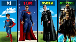 $1 SUPERMAN to $1,000,000,000 SUPERMAN in GTA 5