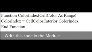 How to Sum Data by Color in Excel