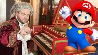 Mozart plays Super Mario on the harpsichord.