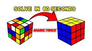 How to solve a 3by3 rubik cube under 1 minute | cube solve step-by-step guide | #viral #cube #shorts