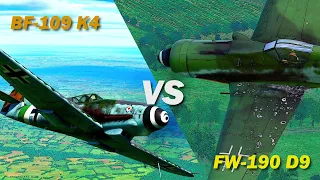 Fw-190 D9 Dora vs Bf-109 K4 Kurfürst -Which one is better? | JG7 Training on 4YA | #dcs #dogfight