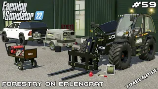 Working with new JCB 542-70 BLACK SERIES | Forestry on ERLENGRAT | Farming Simulator 22 | Episode 59