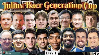 Julius Baer Generation Cup | Day 1 | Arjun vs Carlsen,Pragg, Adhiban | Live Commentary Sagar, Amruta