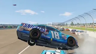 NASCAR Heat 2 Crash Compilation (no music)