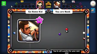 8 Ball Pool - This 33 Level player got Destroyed in Mumbai Table