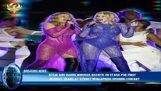 Kylie and Dannii Minogue reunite on stage for first  in eight years at Sydney WorldPride Opening Con