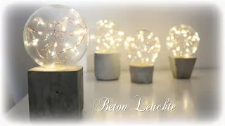 Beton Leuchte mit LED Lichterkette * DIY * Concrete Lamp [eng sub]