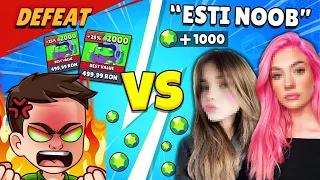 1 VS 2 cu *FETE PRO* pe Brawl Stars? Le-am CUMPARAT GEMS...