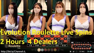 Evolution Roulette Live Spins  2 Hours 4 Dealers