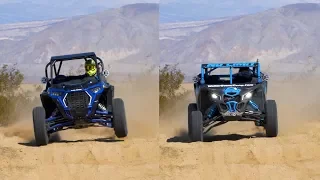 Polaris RZR XP Turbo S vs. Can-Am Maverick X3 X RC - Desert Action