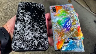 iPhone 11 vs Galaxy Note 10 Drop Test! Which Phone is More Durable?!