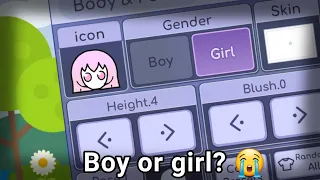 Making a Non binary Oc in "Gacha Life" be like: 😭